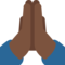 Folded Hands - Black emoji on Twitter